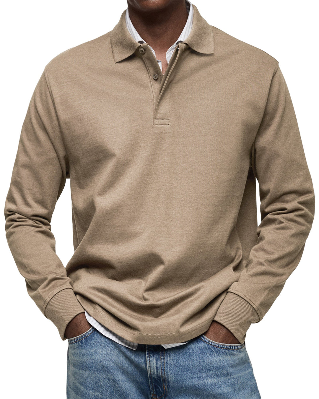 Luxury Long Sleeve Polo – Men