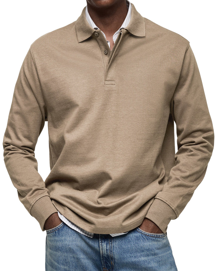 Luxury Long Sleeve Polo – Men