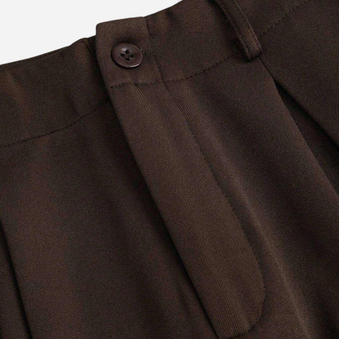 Maison Vaison | Women’s Jacquard Pleated Wide-Leg Trousers