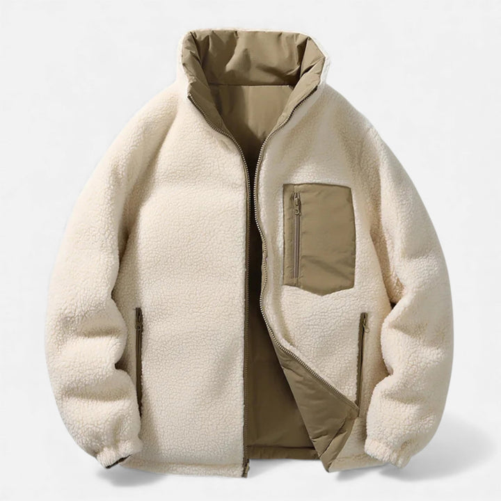 Veste matelassée épaisse d'hiver pour homme, doublée en peluche