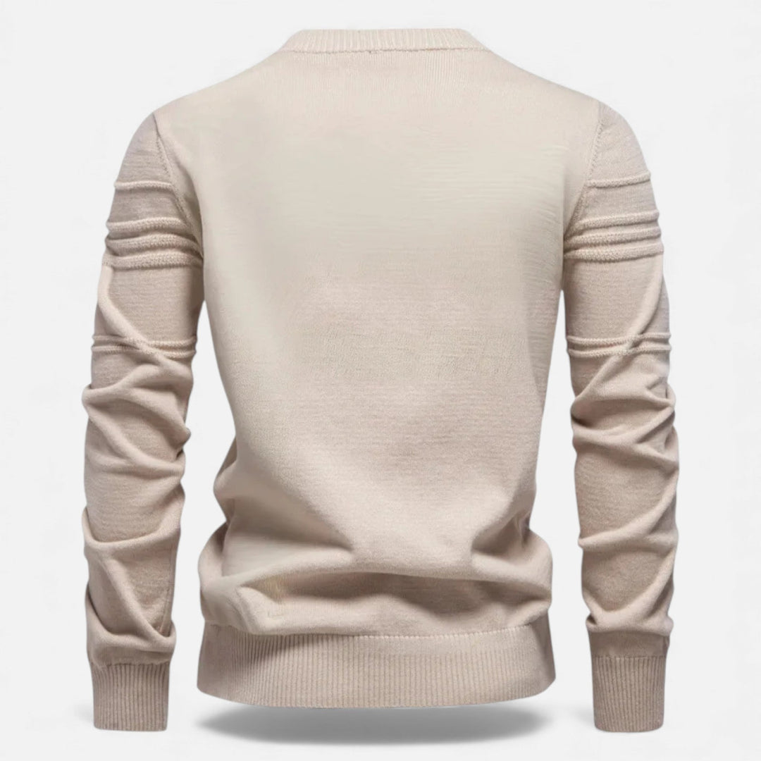 Men’s Slim Fit Structured Knit Sweater