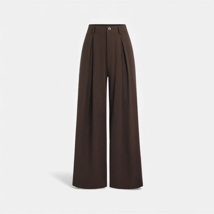 Maison Vaison | Women’s Jacquard Pleated Wide-Leg Trousers