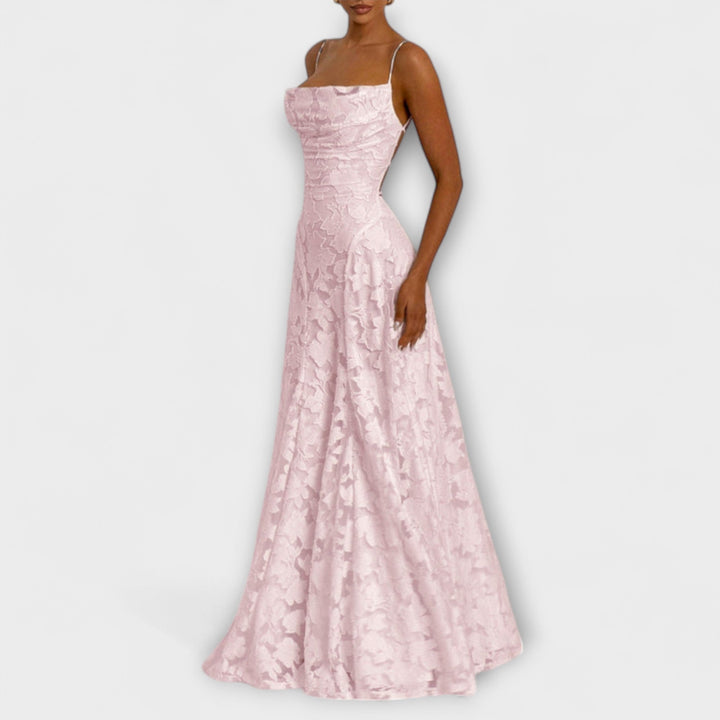 Elegant Jacquard Maxi Dress