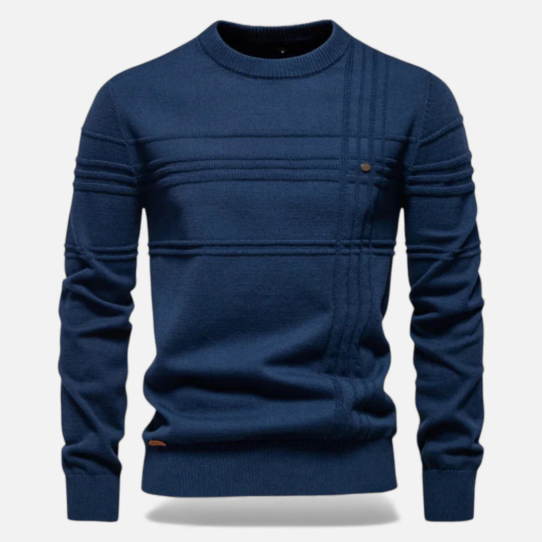 Men’s Slim Fit Structured Knit Sweater