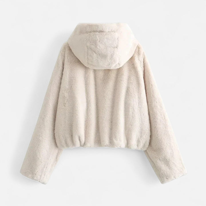 Maison Vaison | Women’s Hooded Faux Fur Coat – Winter Luxe Comfort
