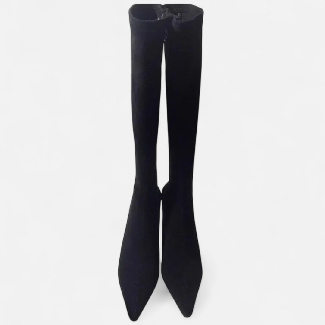 Maison Vaison | Women’s Suede Thigh-High Heeled Boots