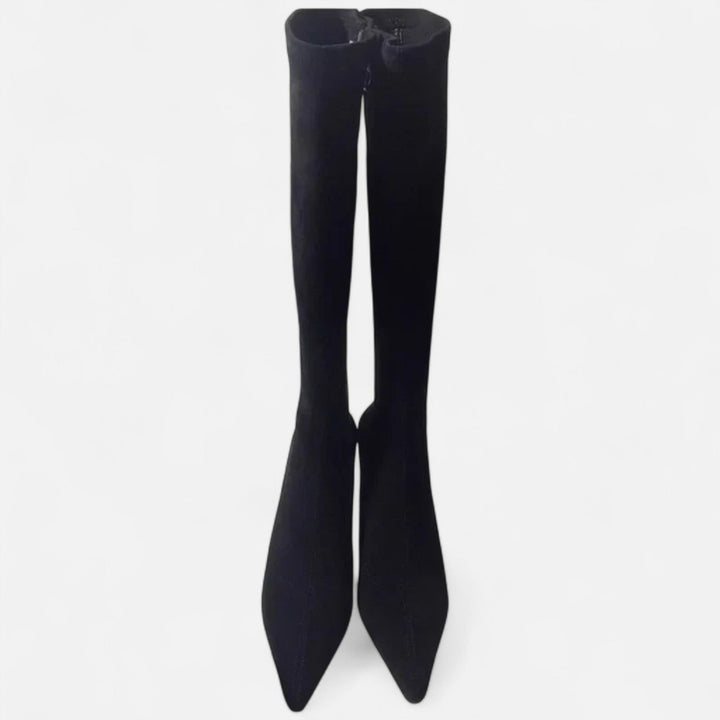 Maison Vaison | Women’s Suede Thigh-High Heeled Boots