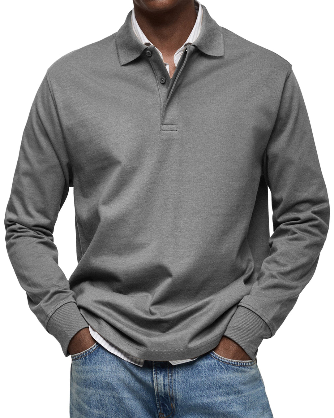 Luxury Long Sleeve Polo – Men