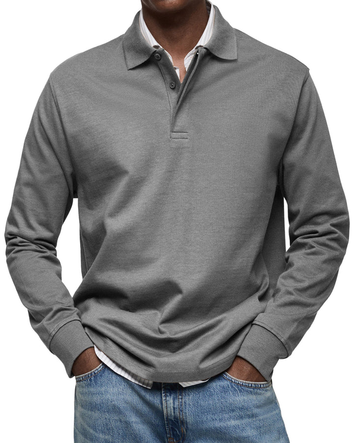 Luxury Long Sleeve Polo – Men