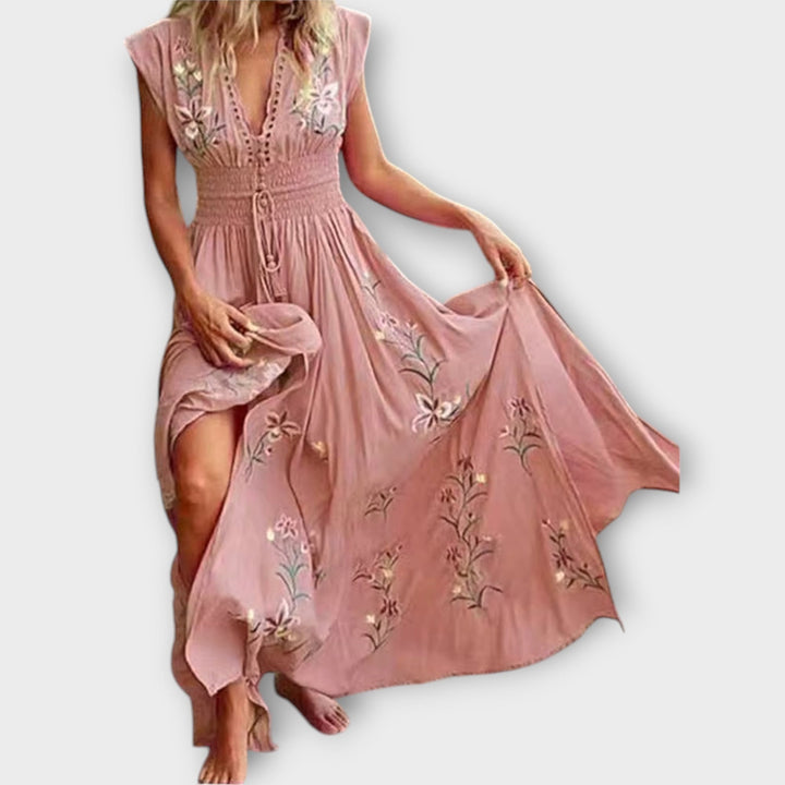 Boho Dress with Enchanting Embroidery