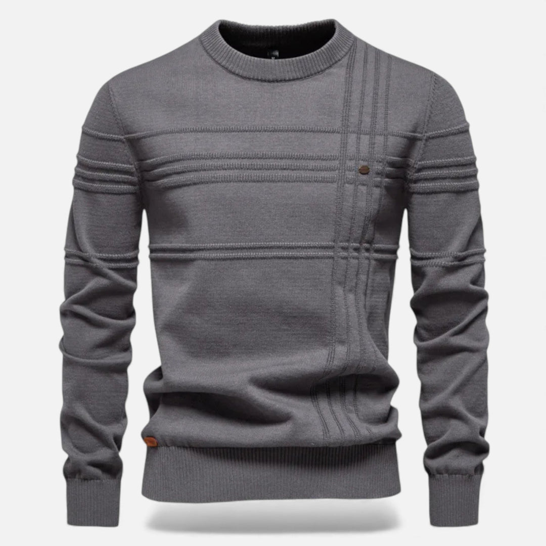 Men’s Slim Fit Structured Knit Sweater