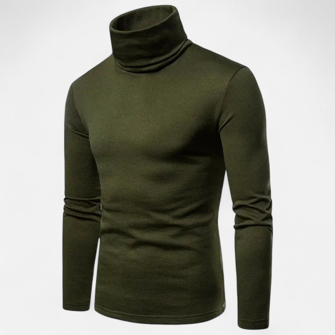 Pull col roulé ajusté pour homme – Automne Hiver extensible