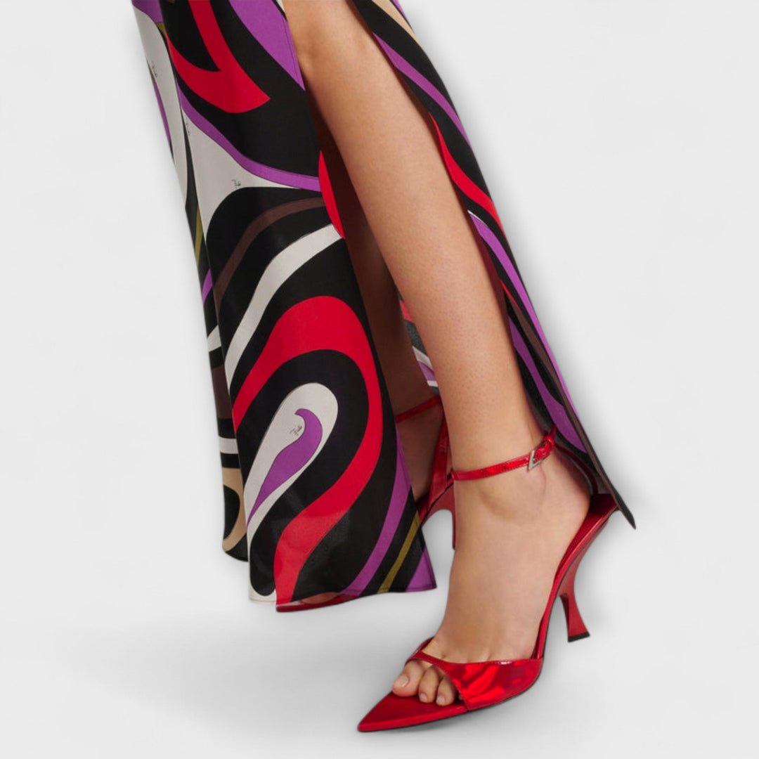 Maxi Dress in Marble Print