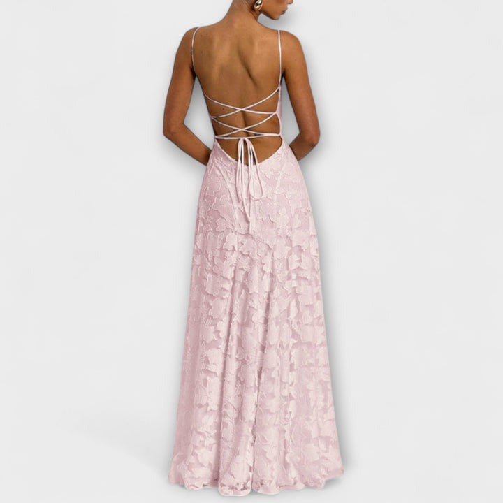 Elegant Jacquard Maxi Dress