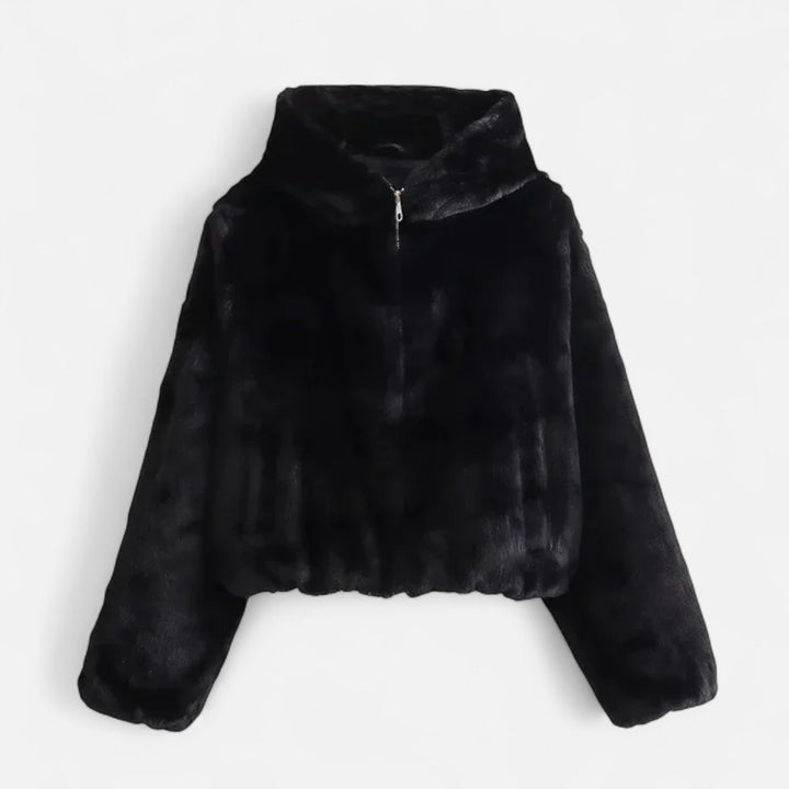 Maison Vaison | Women’s Hooded Faux Fur Coat – Winter Luxe Comfort