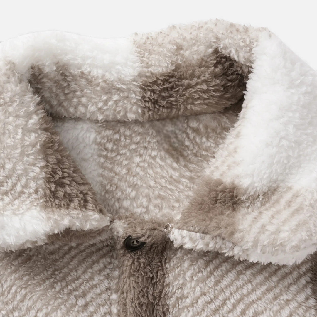 Pánská sametová bunda s králičí kožešinou