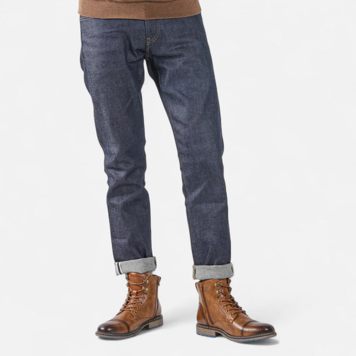 Bottes légères en cuir pour homme de printemps