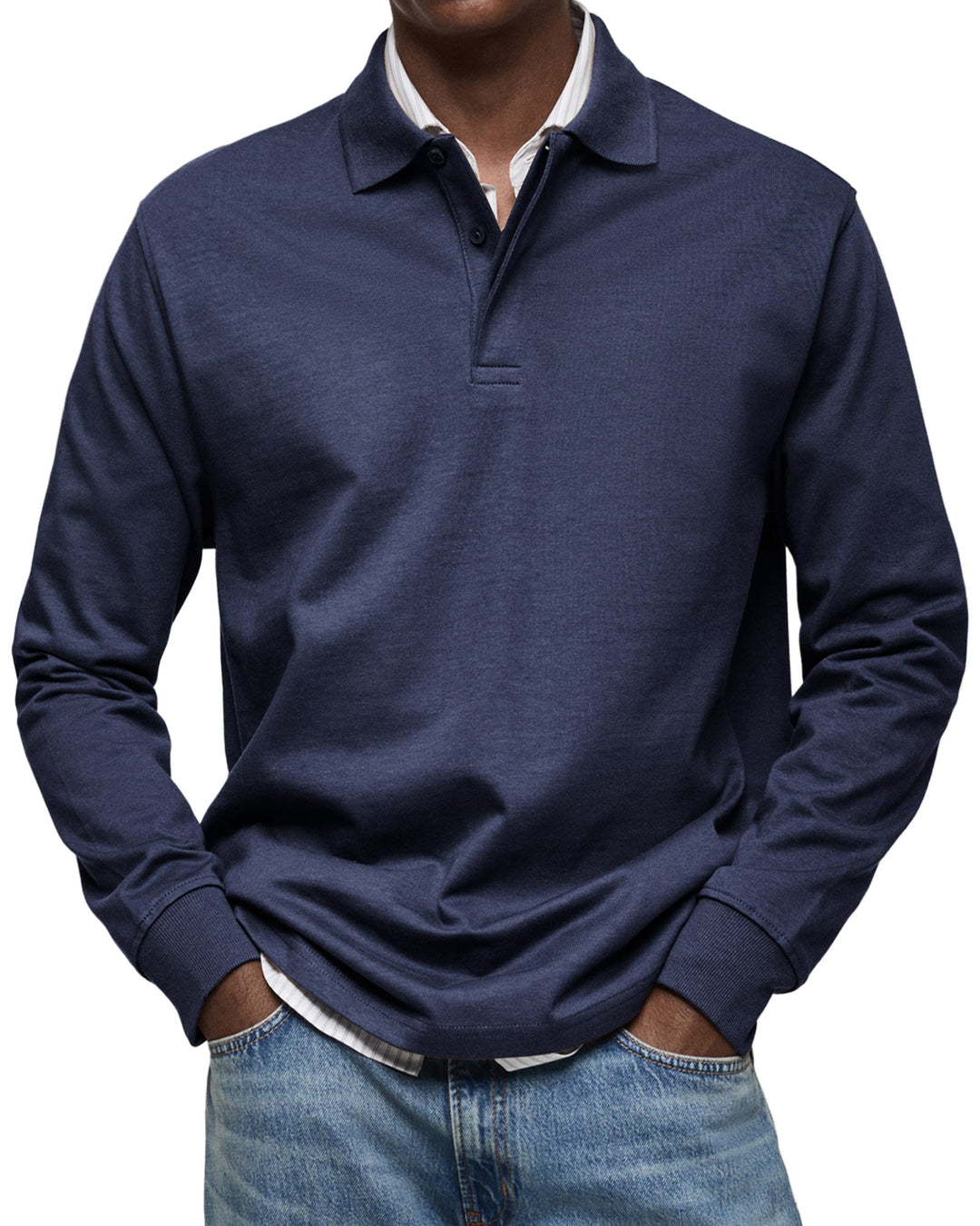 Luxury Long Sleeve Polo – Men