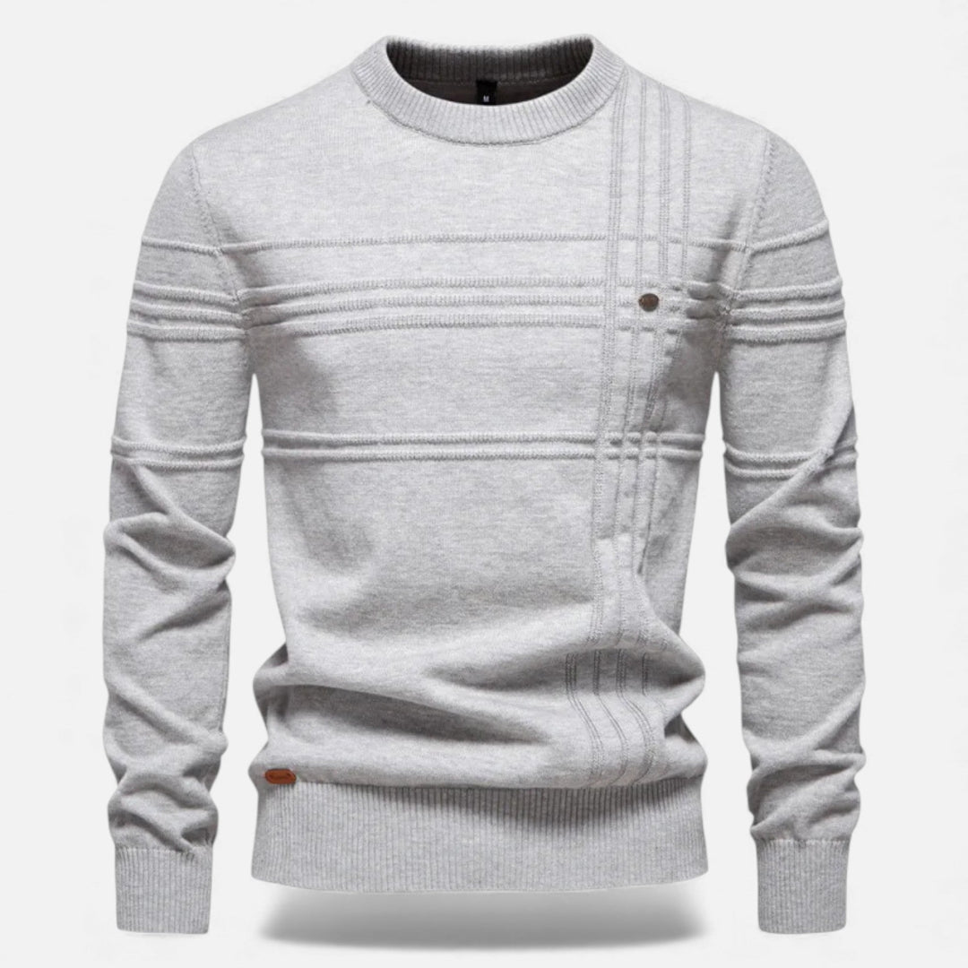 Men’s Slim Fit Structured Knit Sweater