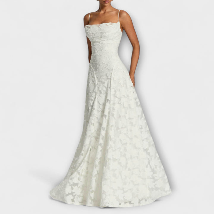 Elegant Jacquard Maxi Dress