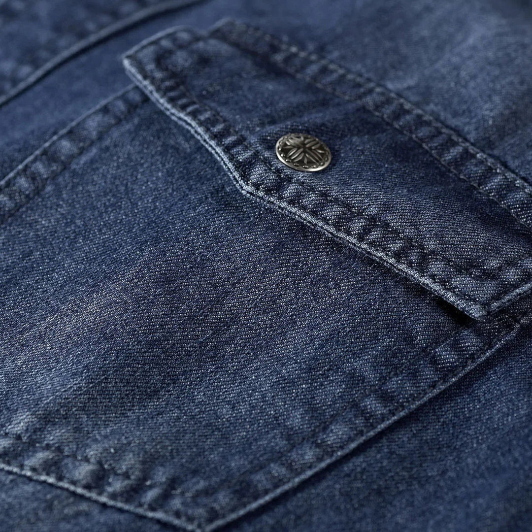 Męska luźna koszula dżinsowa na jesień/zimę