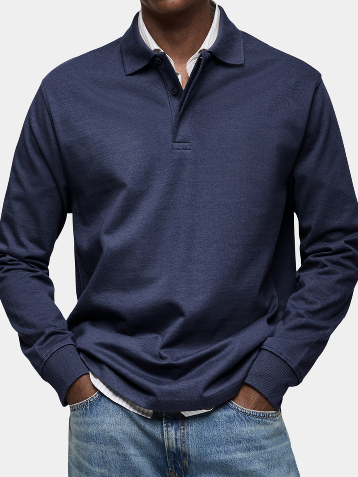 Luxury Long Sleeve Polo – Men