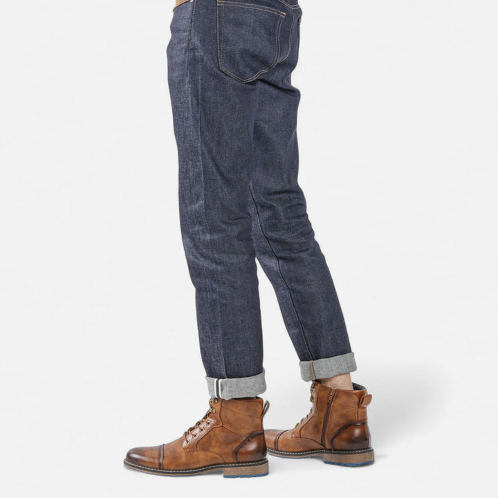 Bottes légères en cuir pour homme de printemps