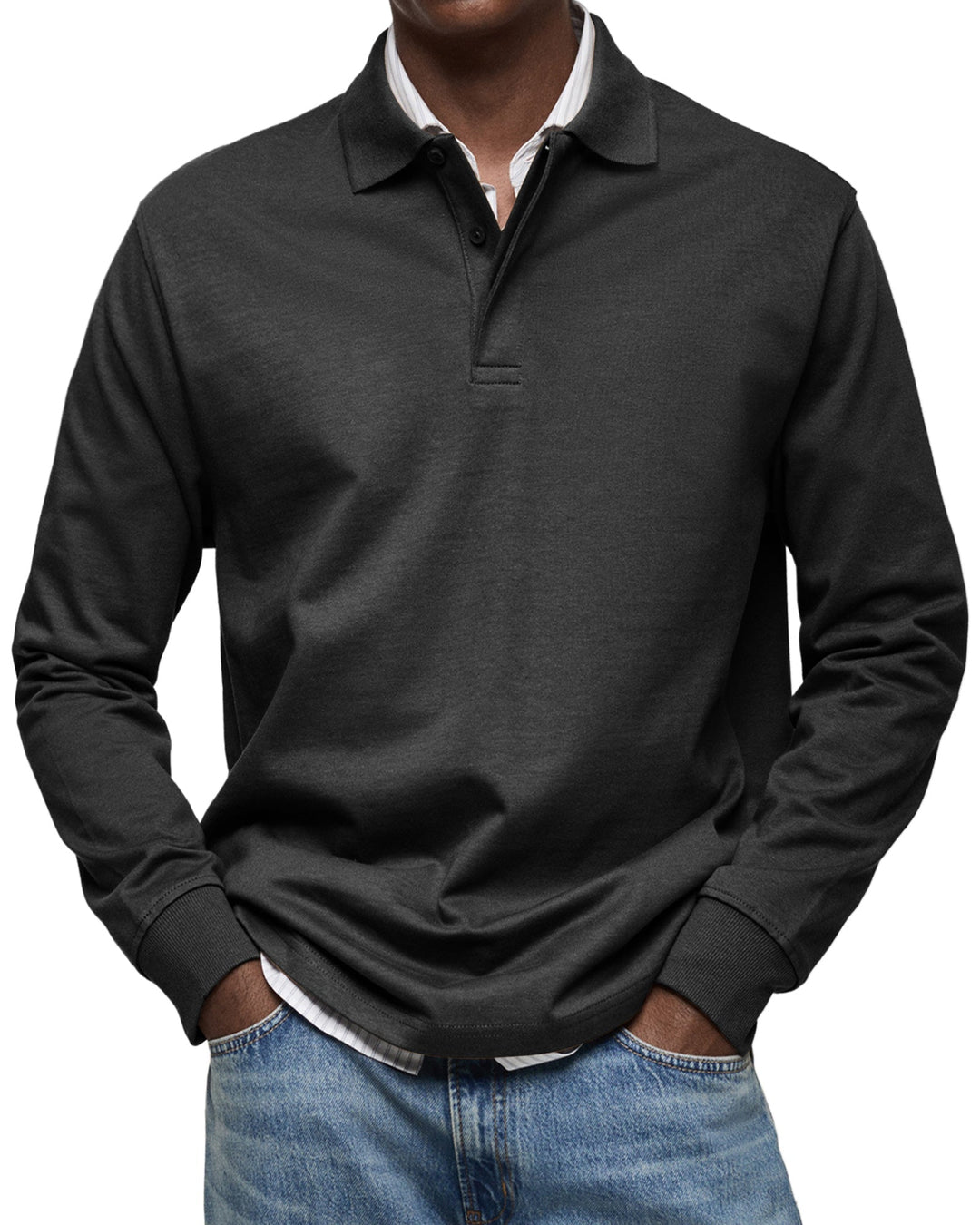 Luxury Long Sleeve Polo – Men