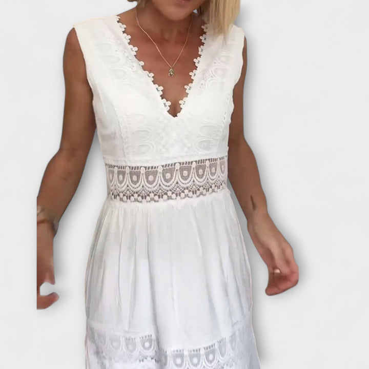 Elegant V-Neck Lace Dress