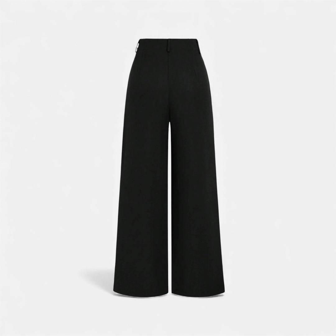 Maison Vaison | Women’s Jacquard Pleated Wide-Leg Trousers