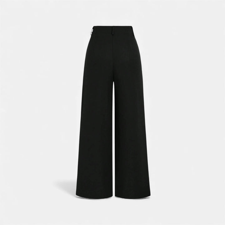 Maison Vaison | Women’s Jacquard Pleated Wide-Leg Trousers