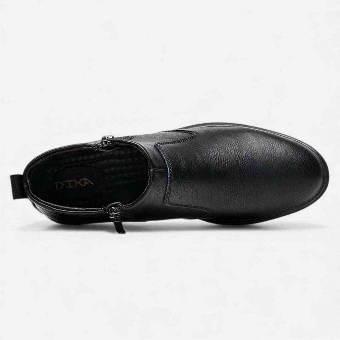 Męskie proste botki typu Chelsea za kostkę