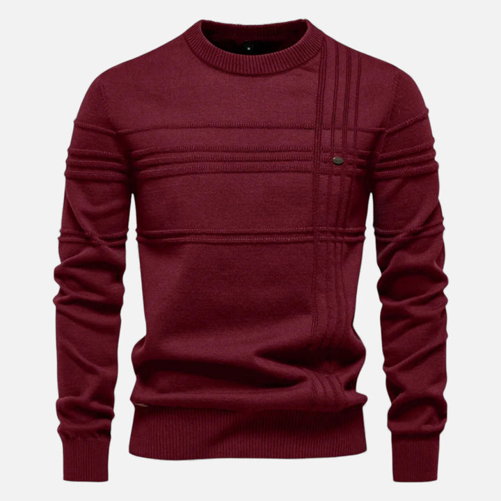 Men’s Slim Fit Structured Knit Sweater