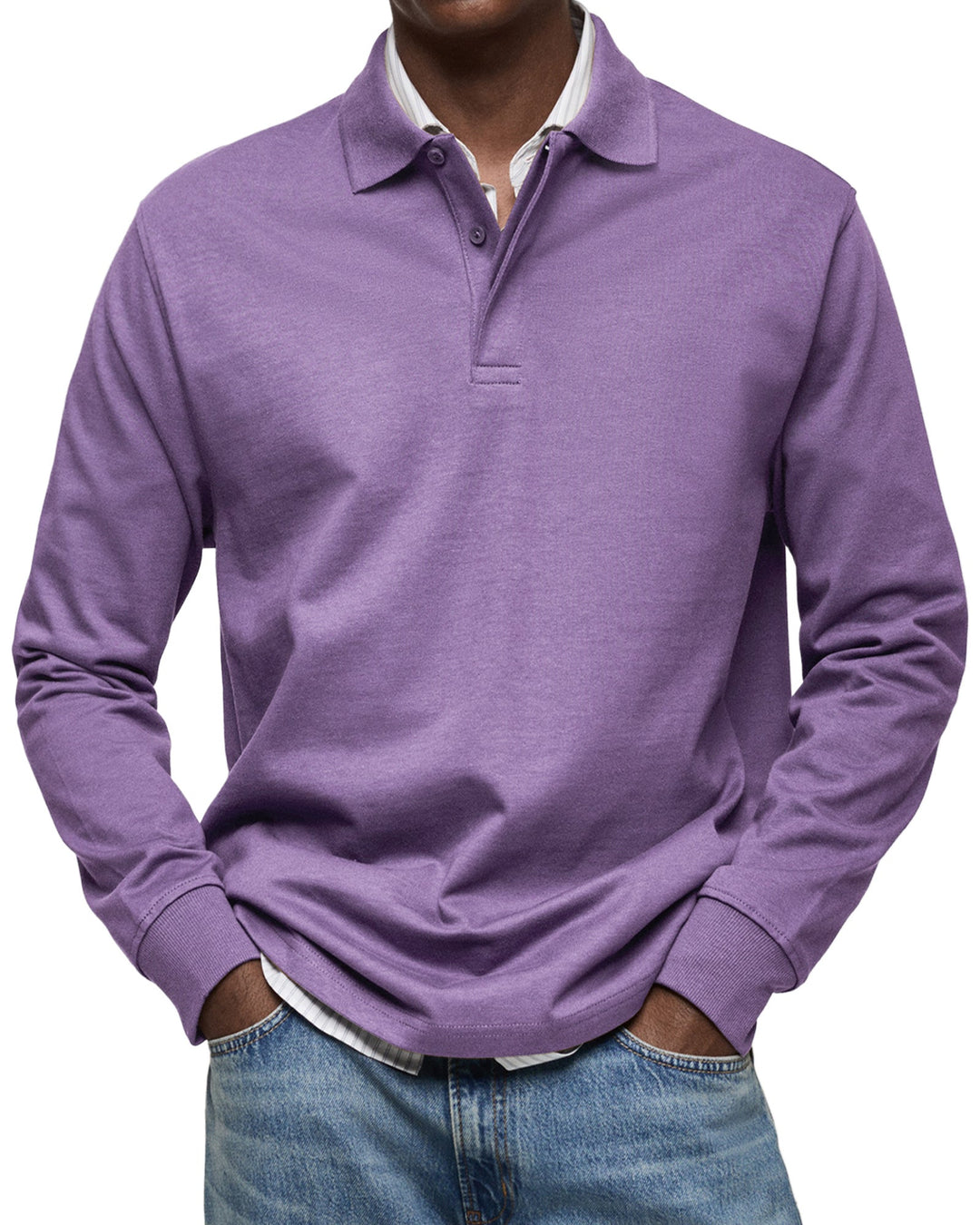 Luxury Long Sleeve Polo – Men