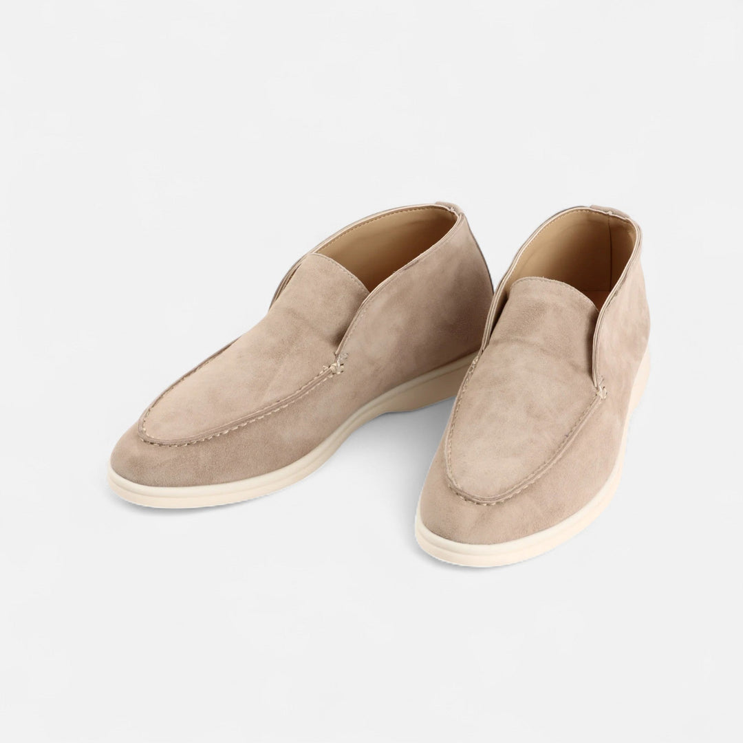 Men’s Suede Mule Loafers in Heritage Camel