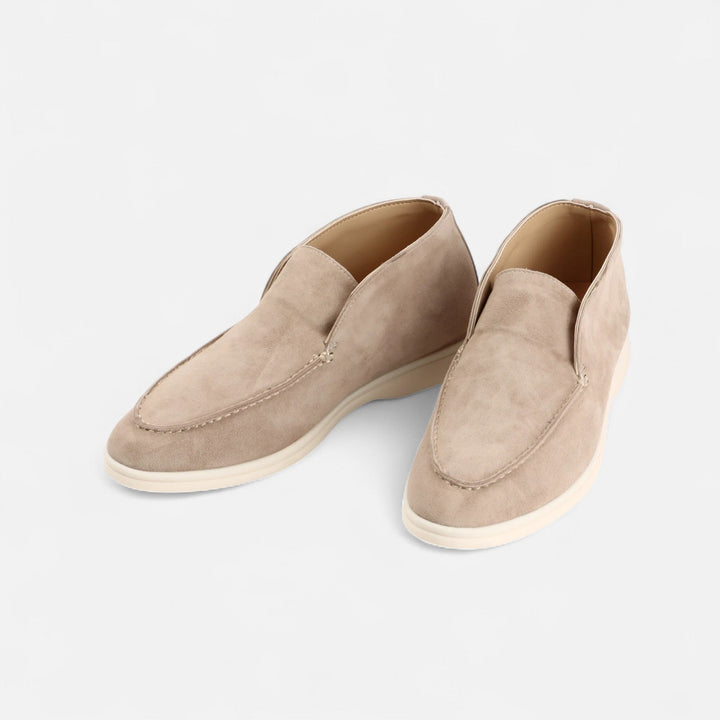 Men’s Suede Mule Loafers in Heritage Camel