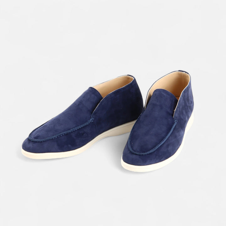 Men’s Suede Mule Loafers in Heritage Camel
