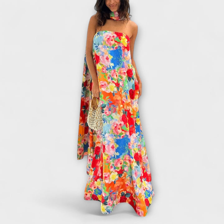 Off-Shoulder Floral Maxi Dress