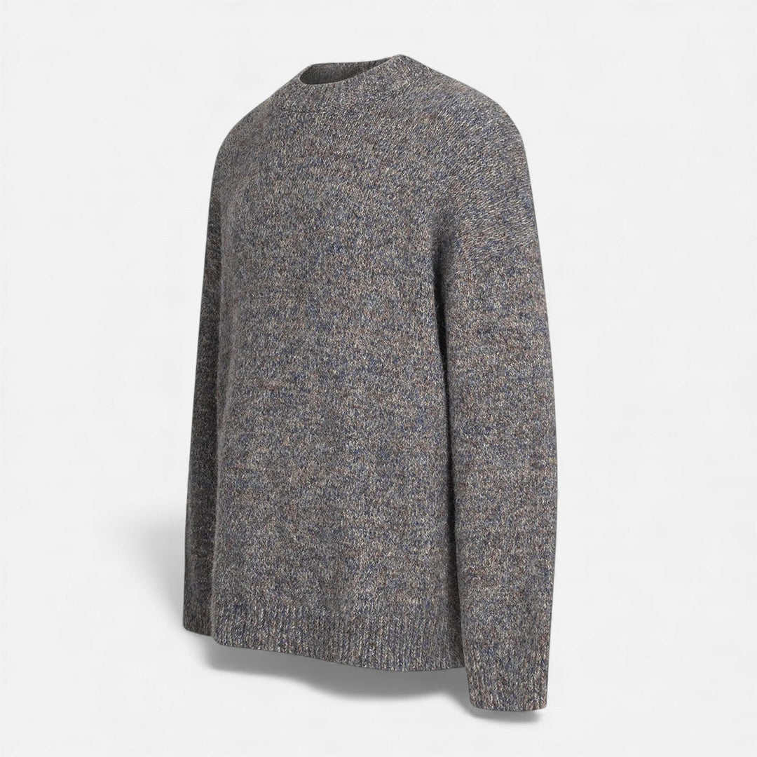 Pull à col rond effet laine pour homme