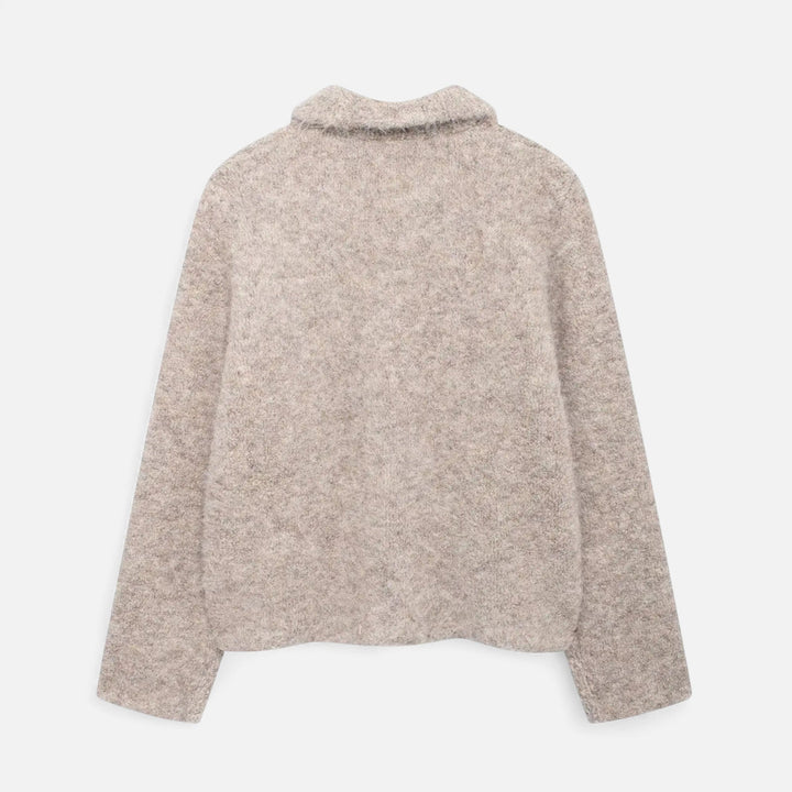 Damski kwiecisty sweter na guziki