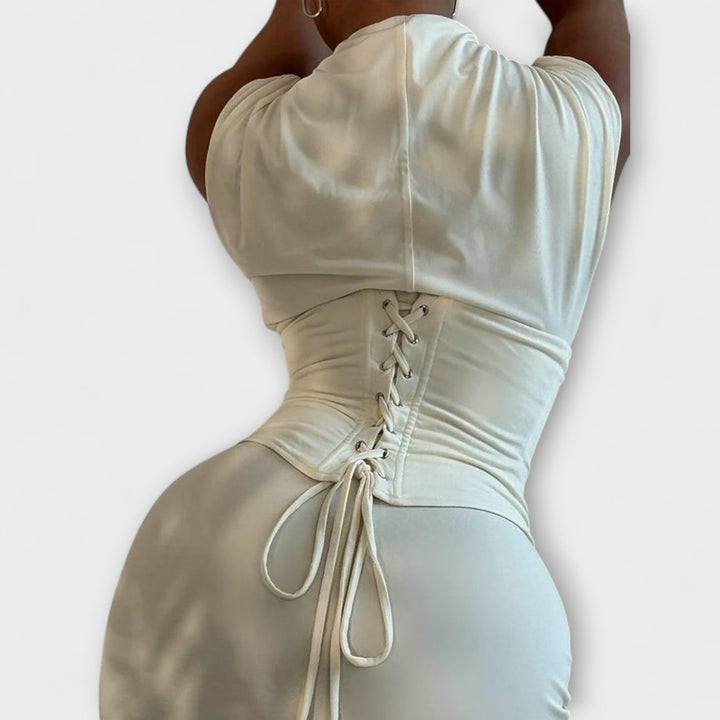 Strapless Corset Maxi Dress