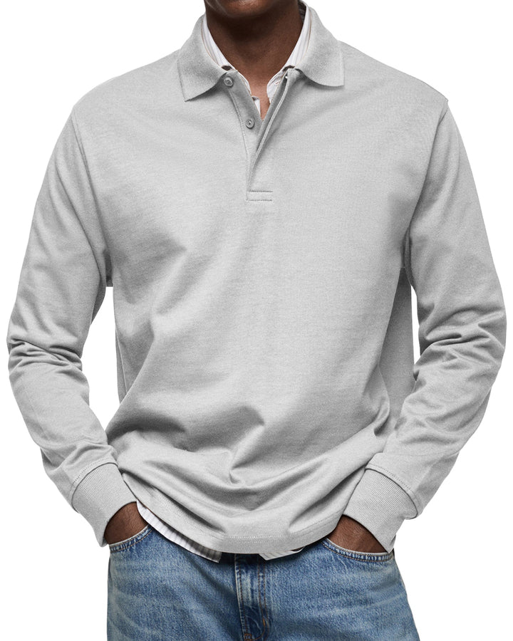 Luxury Long Sleeve Polo – Men