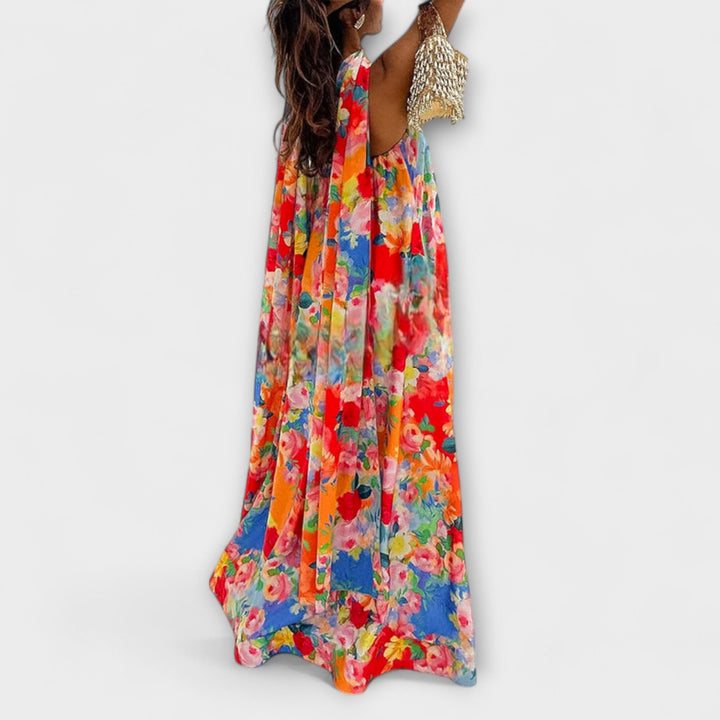 Off-Shoulder Floral Maxi Dress