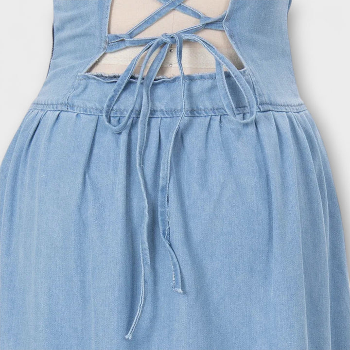 Denim Blue Strapless Dress