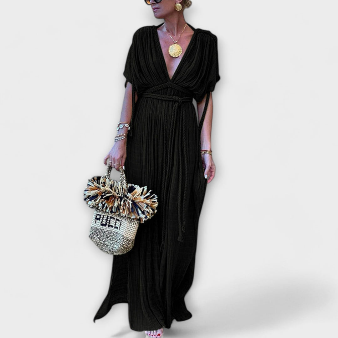 Robe longue kimono de style grec