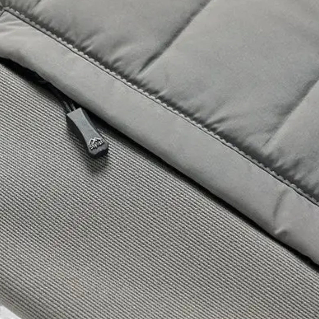 Pánská prošívaná péřová bunda s límcem do stoje