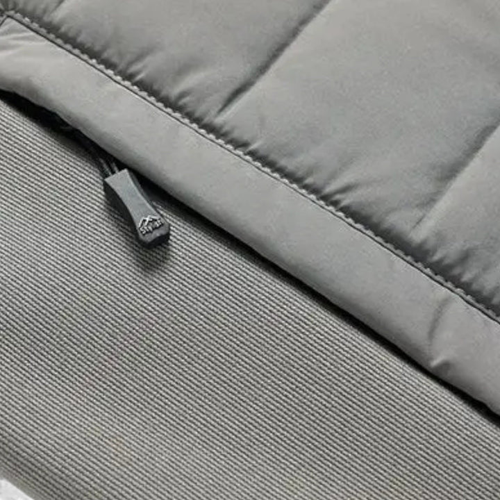 Pánská prošívaná péřová bunda s límcem do stoje