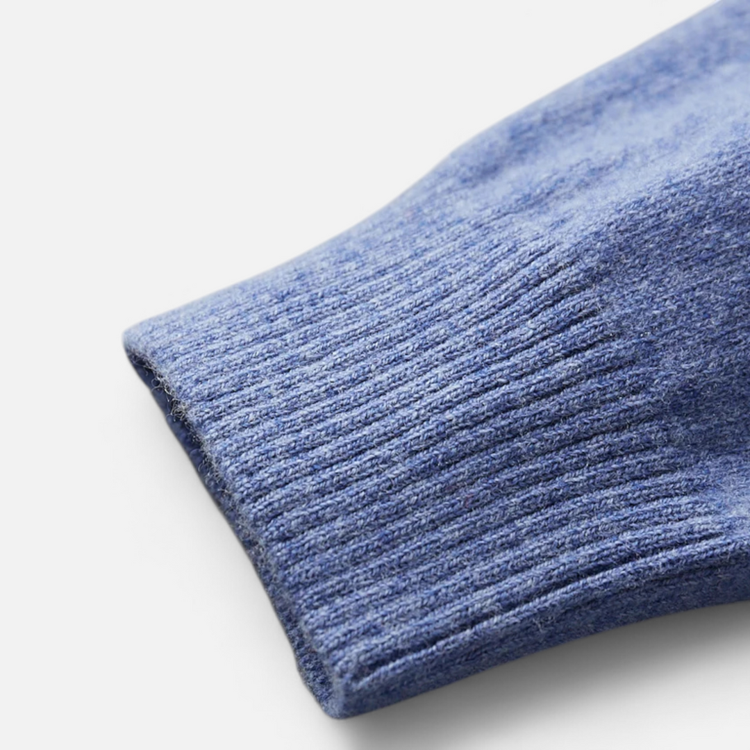 Męski sweter polo z wełny merynosów