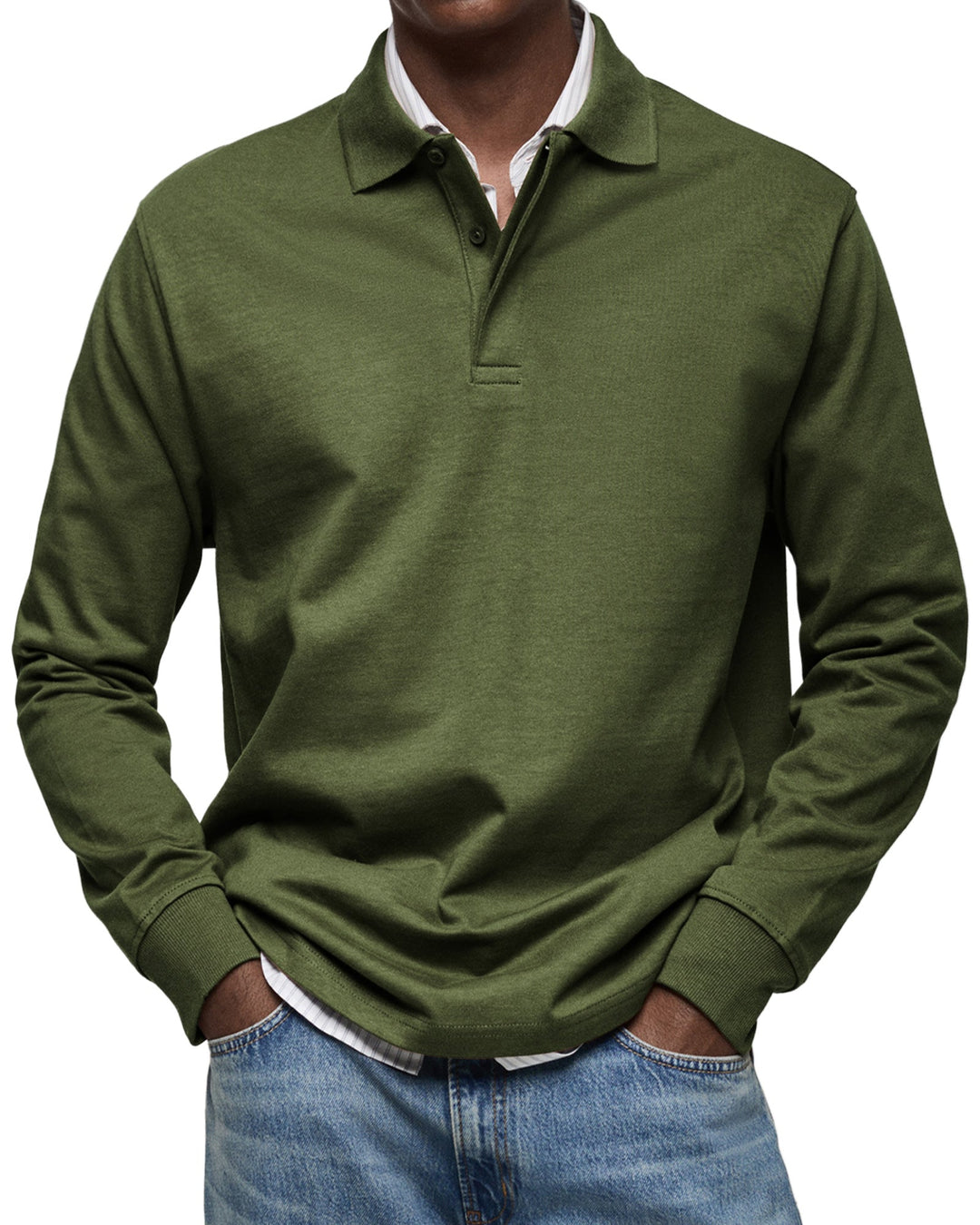 Luxury Long Sleeve Polo – Men