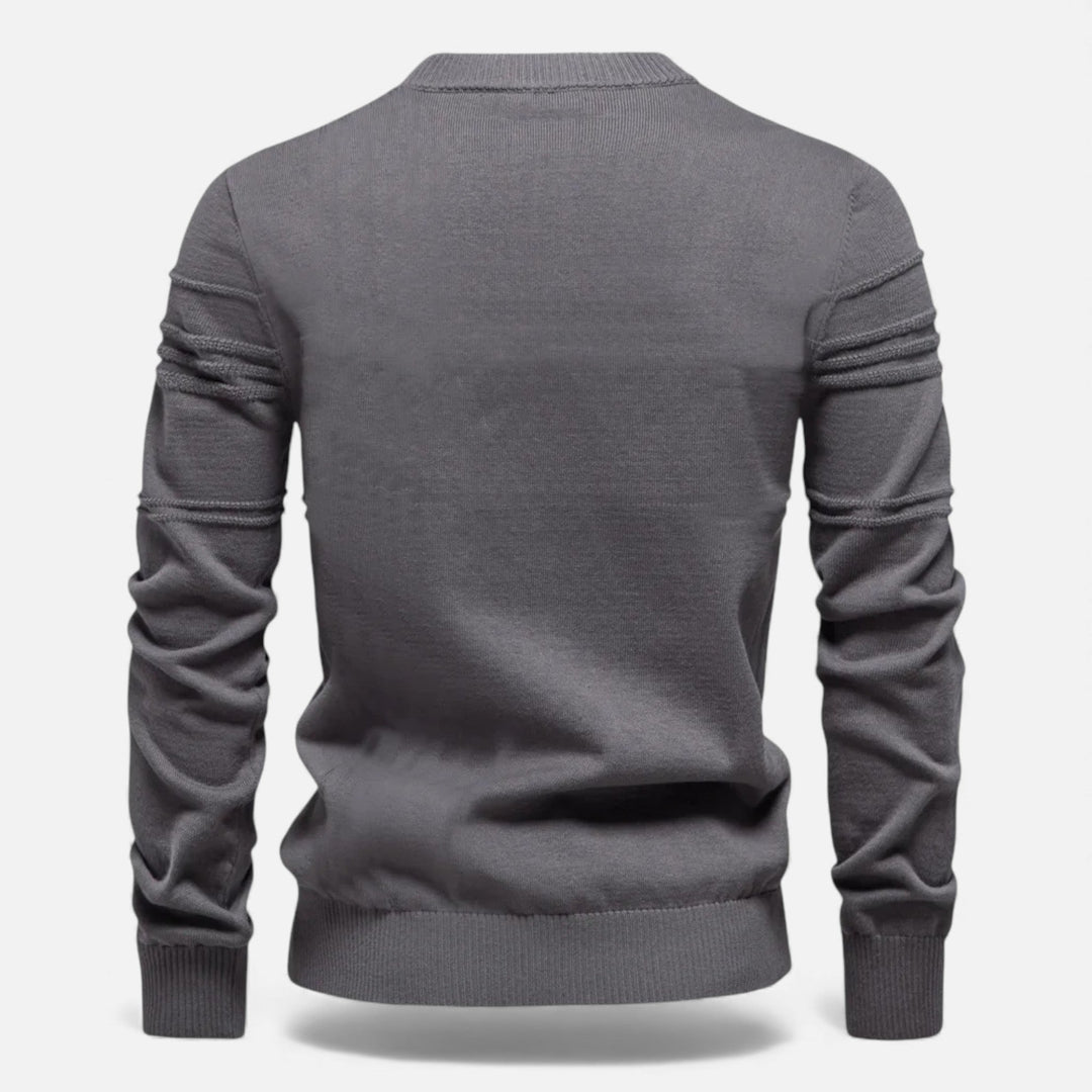 Men’s Slim Fit Structured Knit Sweater